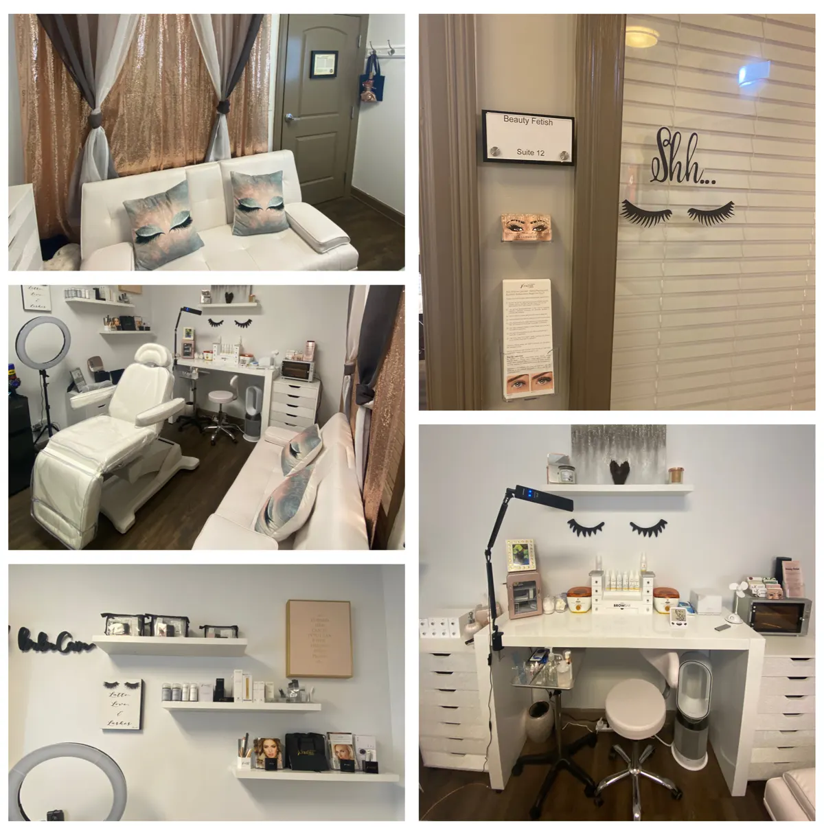 Inside Caila's suite at The Lab Salon Suites, bright and calm